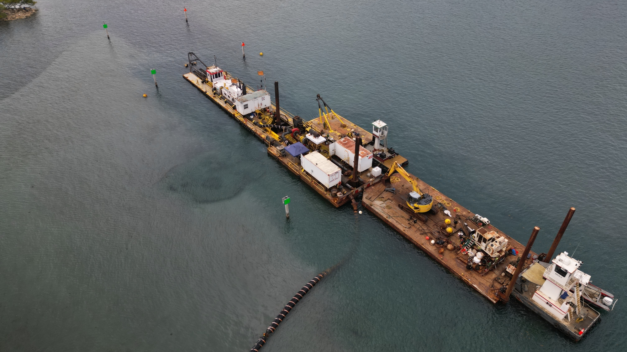 AGDM dredging operations — aerial view