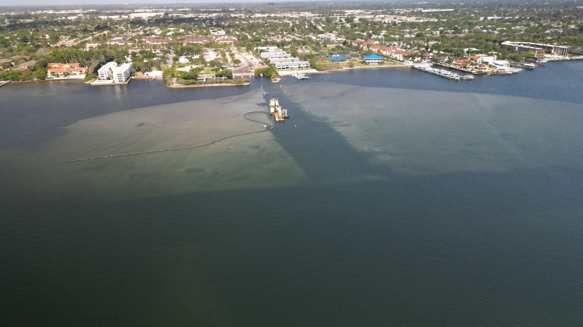 AGDM dredging operations — aerial view