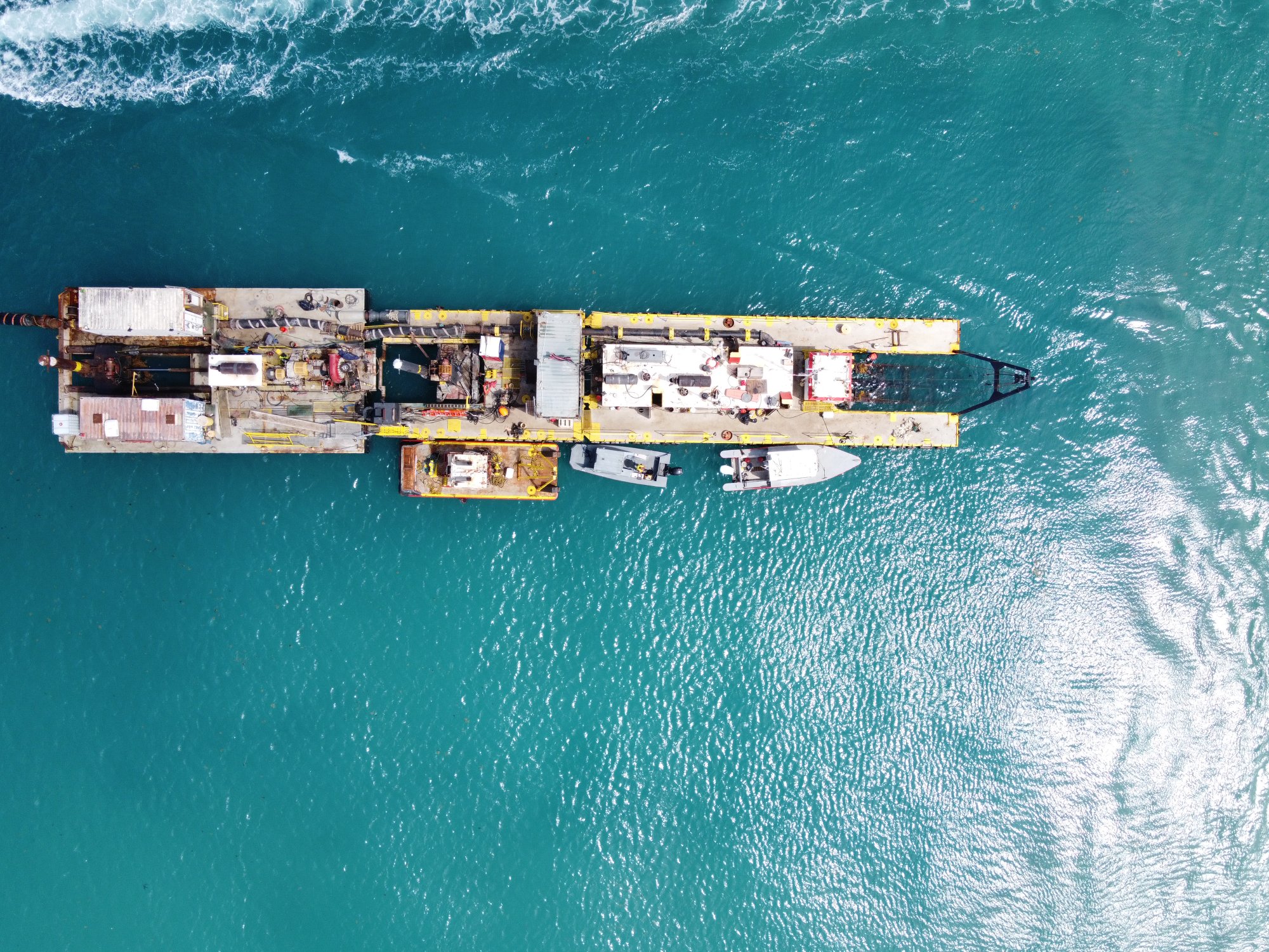 AGDM dredging operations — aerial view