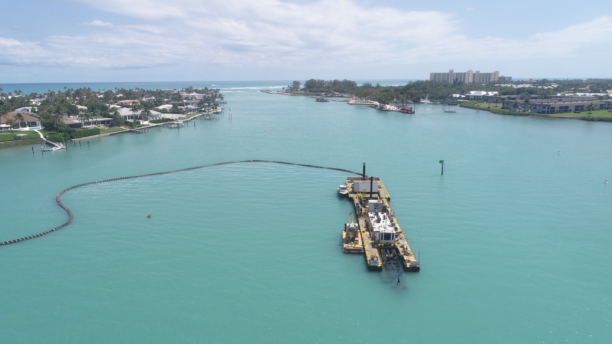 AGDM dredging operations — aerial view